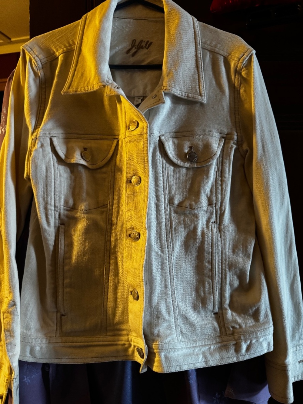 Trucker Jean Jacket, J. Jill SP. Cream.